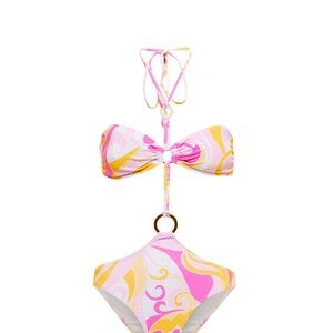 Alexandra Miro GUC Pink and Yellow Swirl Bikini
